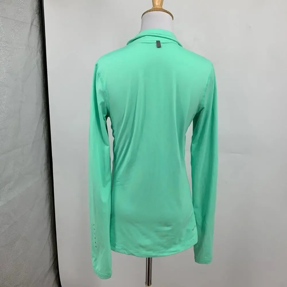 Nike Top Womens XS Extra Small Pistachio Dri Fit Element Running Half Zip *READ